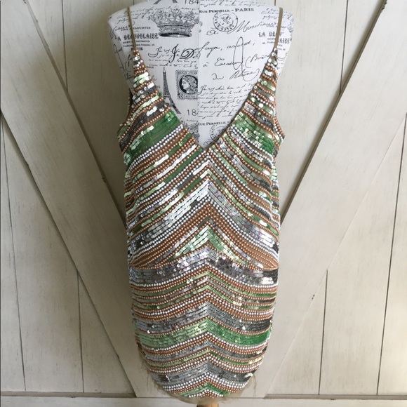 💚🌟HOST PICK ASOS Beaded Sequin Mini Dress🌟💚 - Picture 4 of 8